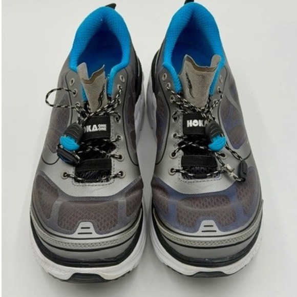 Hoka‎ One One M Conquest Men\'s Running Shoes Gray Blue Size 9.5 main image 6